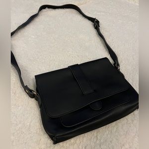 Black Leather Crossbody Purse